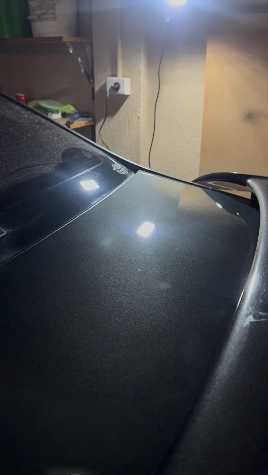 Ford Falcon bootlid after correction, clean reflection of the inspection light